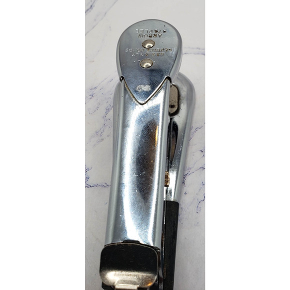 Vintage Arrow No 105 Chrome Metal Handheld Desk Stapler - Picture 4 of 8
